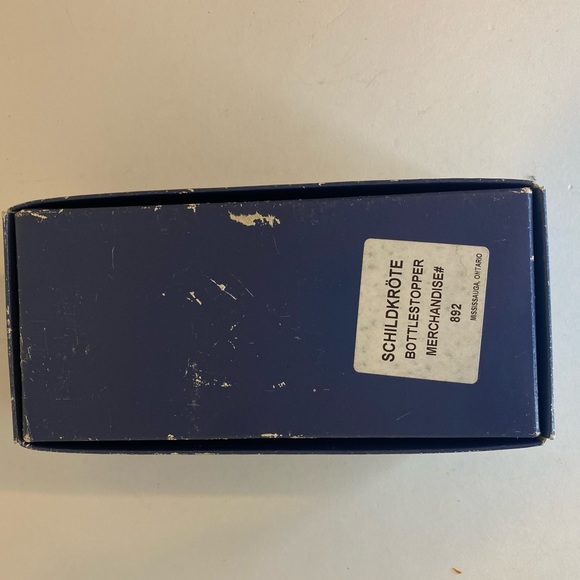 Towle Lead Crystal Turtle Wine Liquor Bottle Topper Stopper Austria Glass - Picture 7 of 7